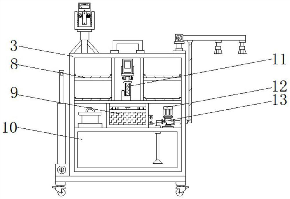 Fabricated building outer wall leakage detection device and use method