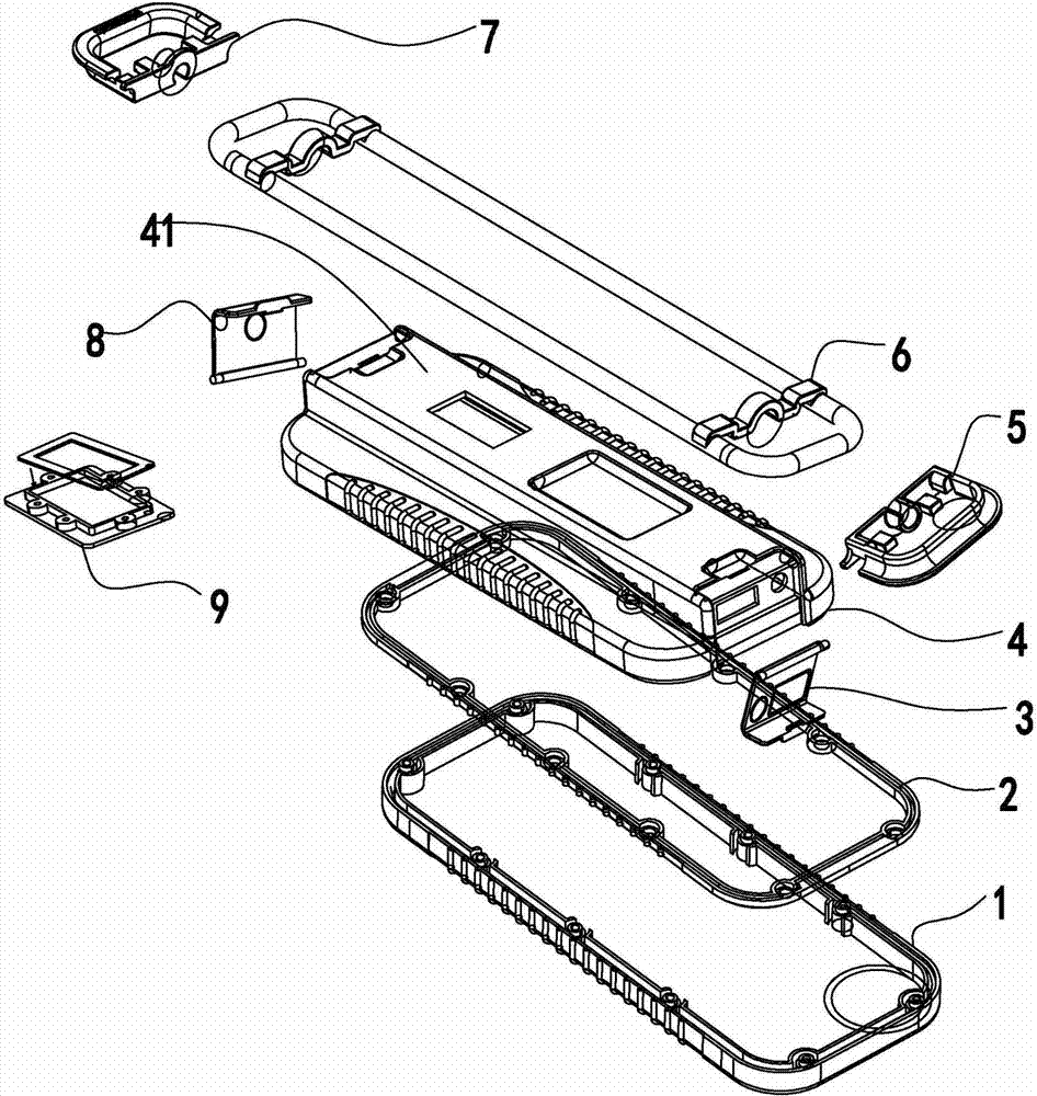 Waterproof and dustproof device of informatization power supply for individual soldier