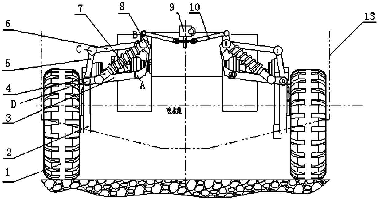 Self-locking wheel retracting and releasing device of amphibious ...