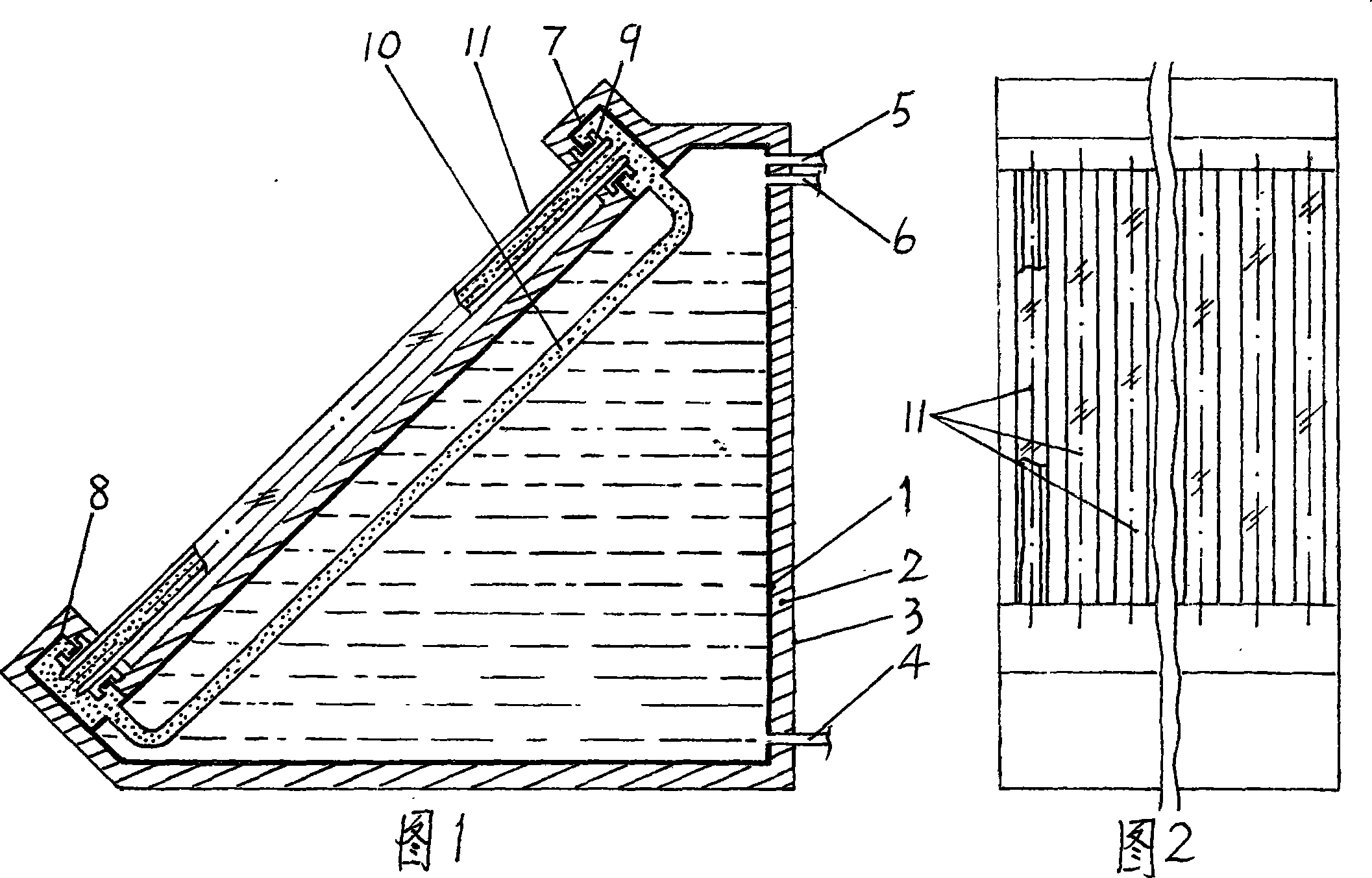 Horizontal type solar water heater