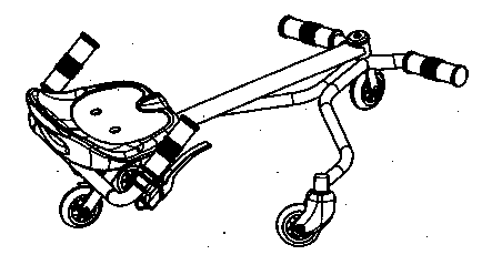 Rear suspension children scooter