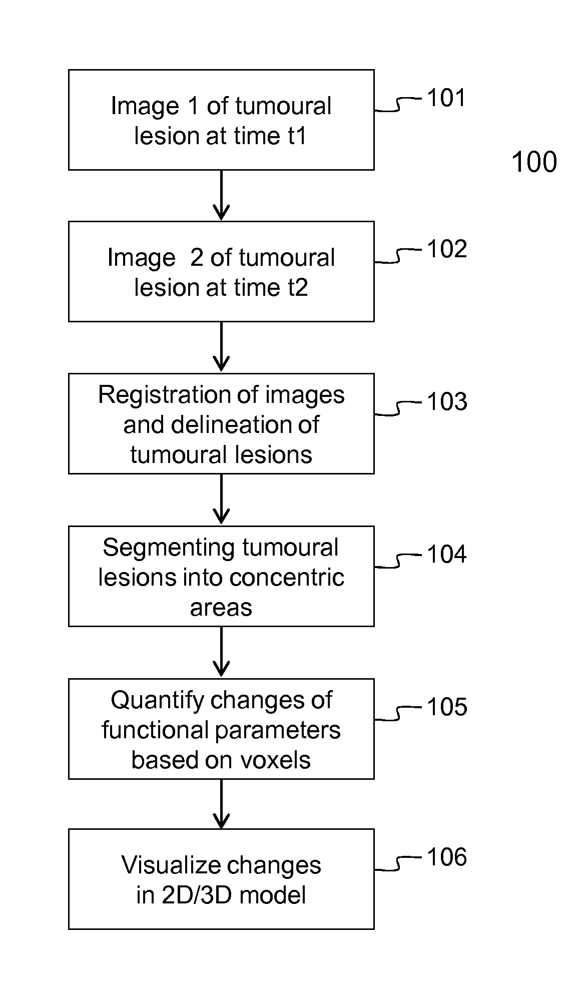 Method and device for evaluating evolution of tumoural lesions