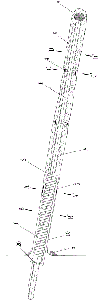 Anticorrosive anchor rod capable of preventing slurry from leaking