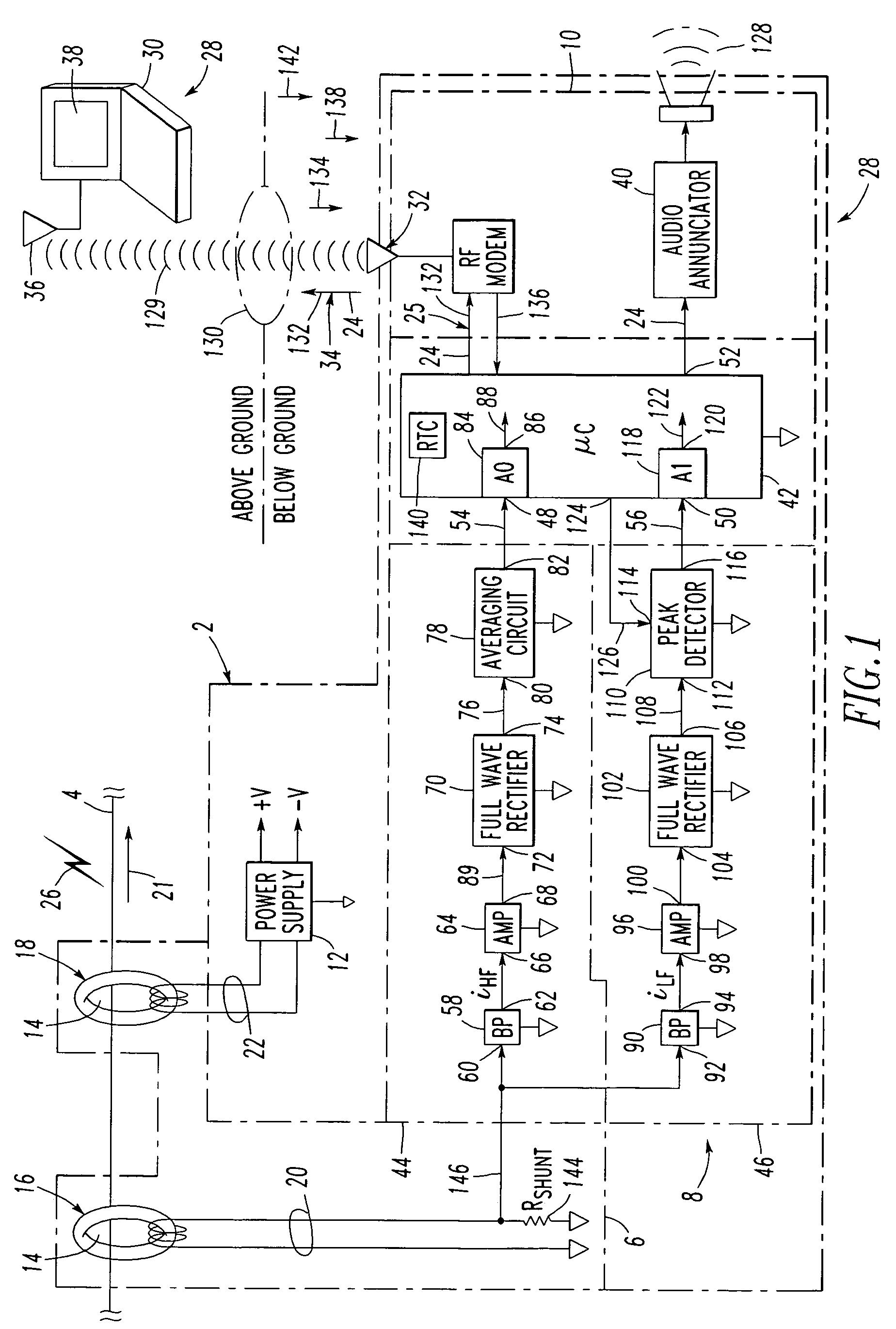 Arc fault detection apparatus, method and system for an underground electrical conductor