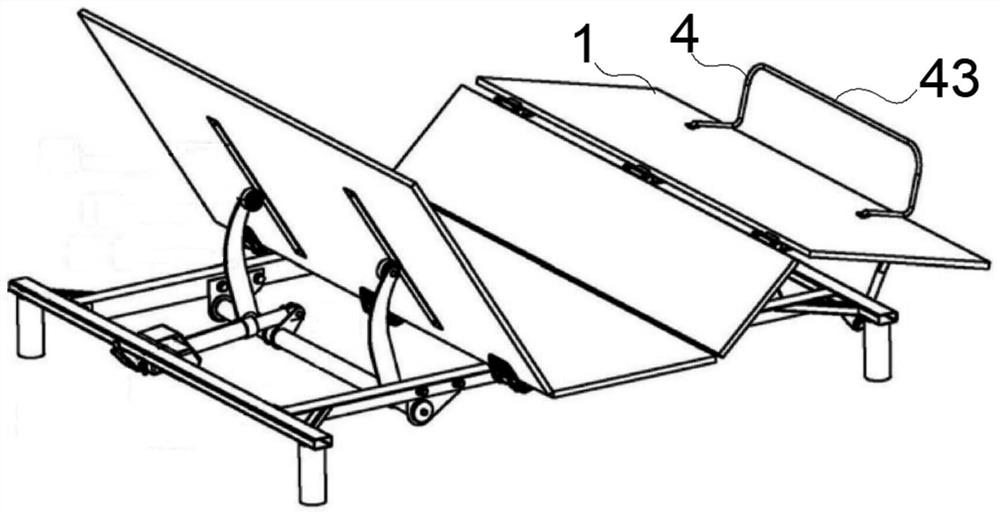 An electric bed capable of quickly plugging and unplugging a gear lever