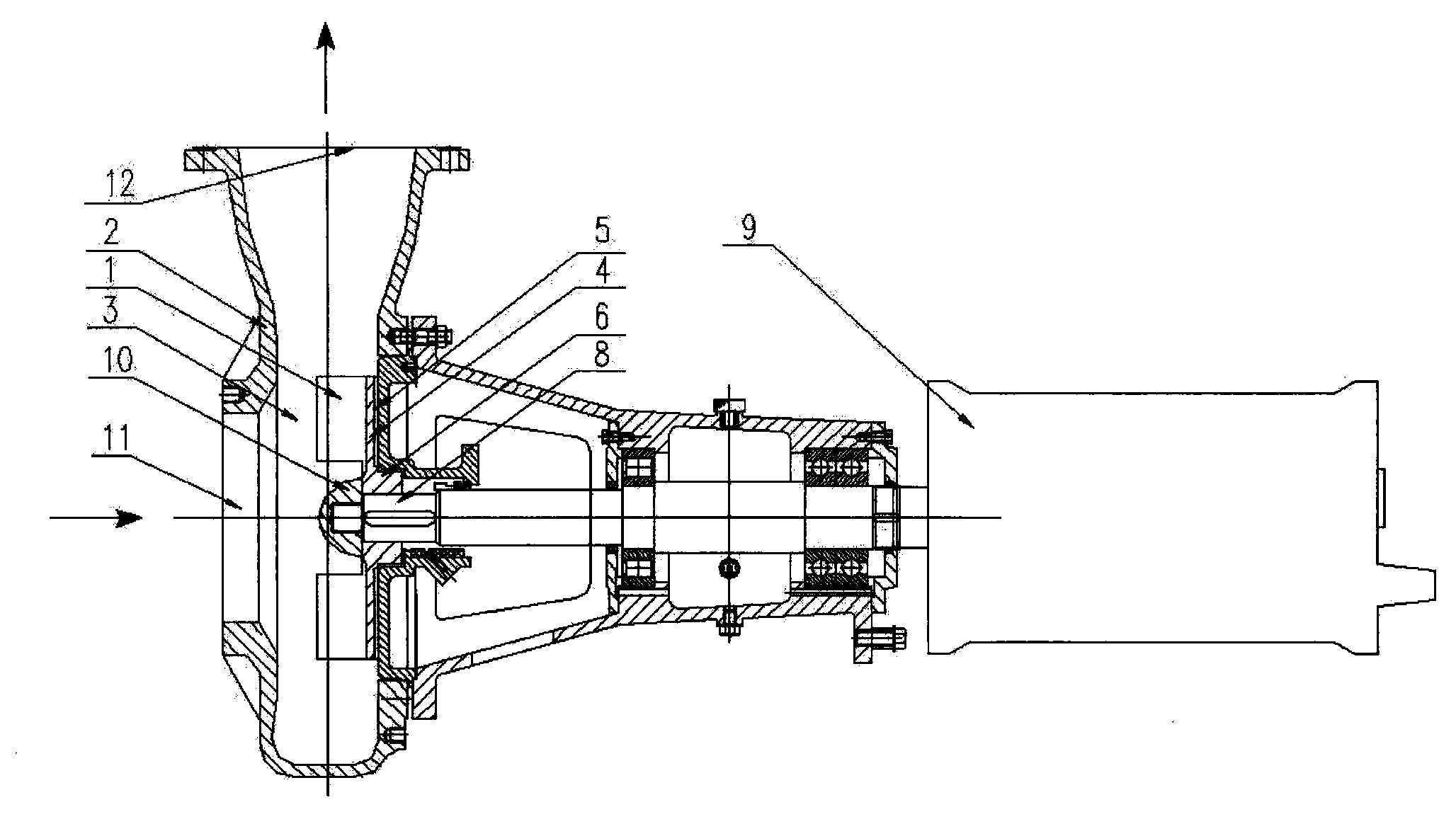 Multiple blade type non-blocking pump and impeller thereof