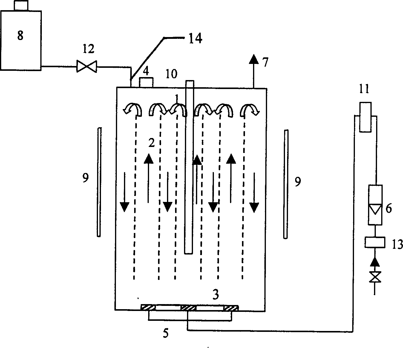 Air lift plant cell culture biological reactor with screen mesh guiding drum