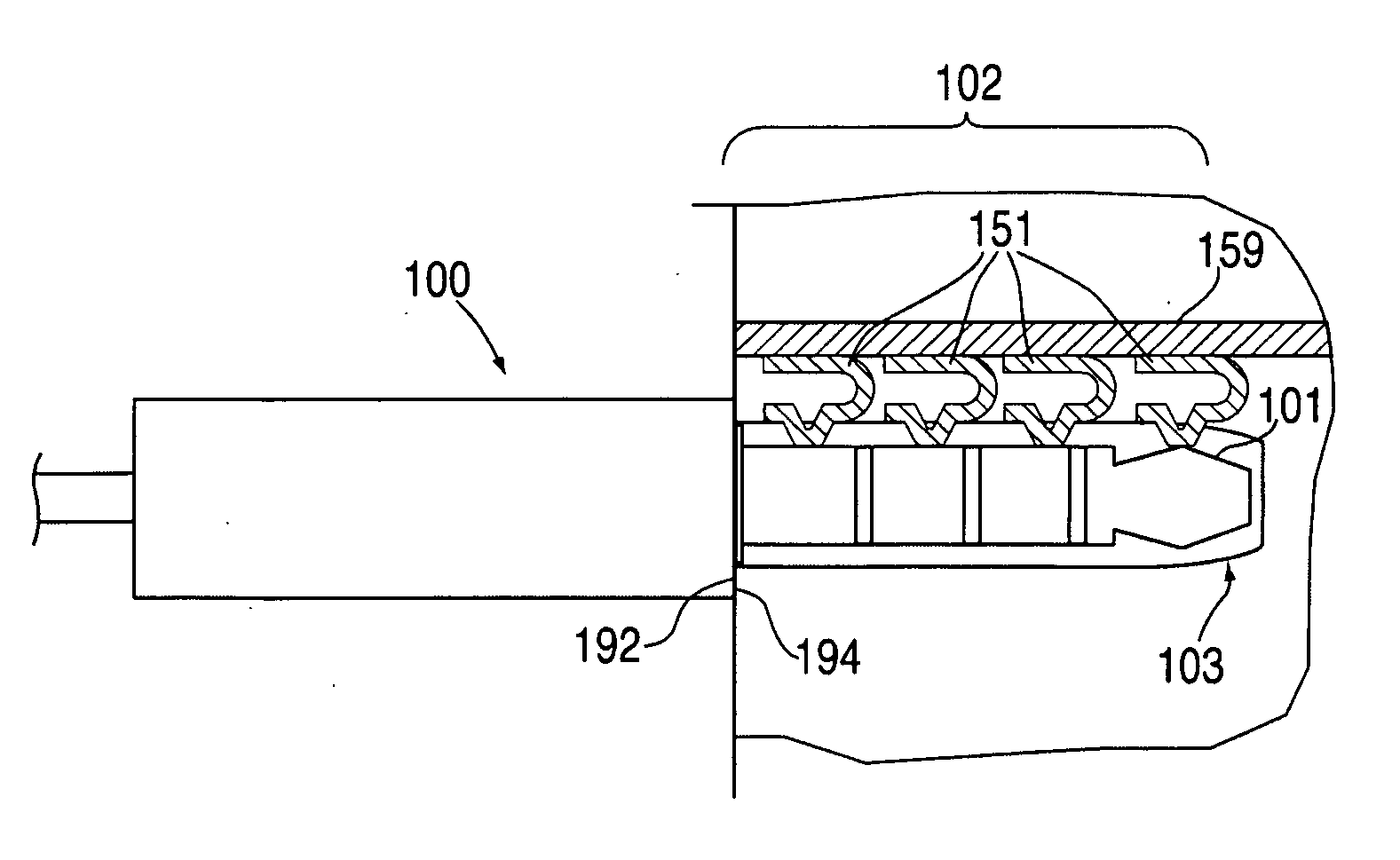 Audio plug with core structural member