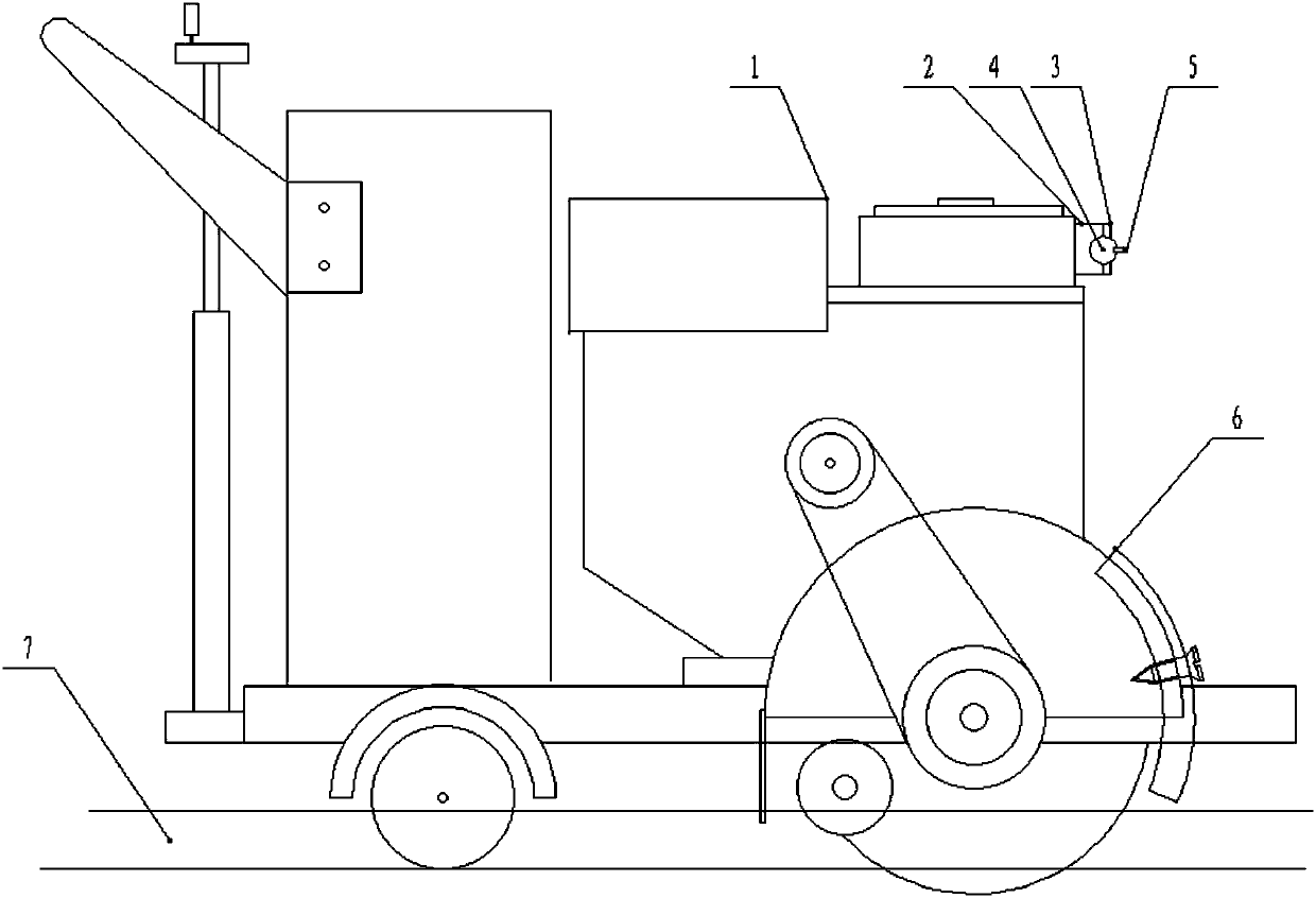 Pavement cutting machine with flying rock protective mechanism for road construction