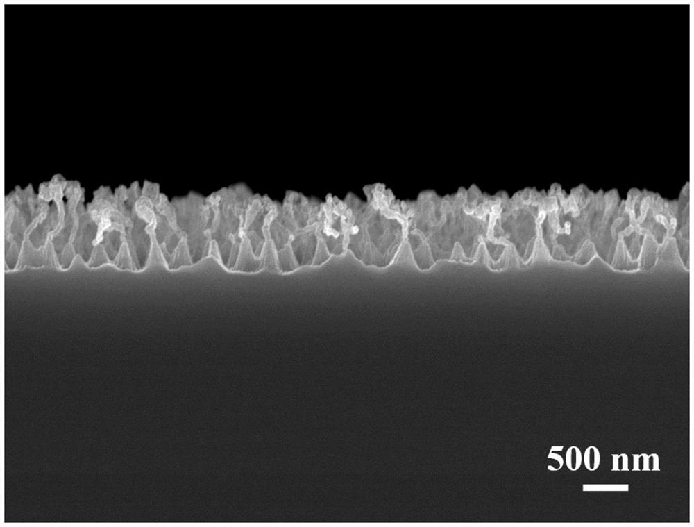 Preparation method of SERS (Surface Enhanced Raman Scattering) substrate with wettability multistage nano array structure