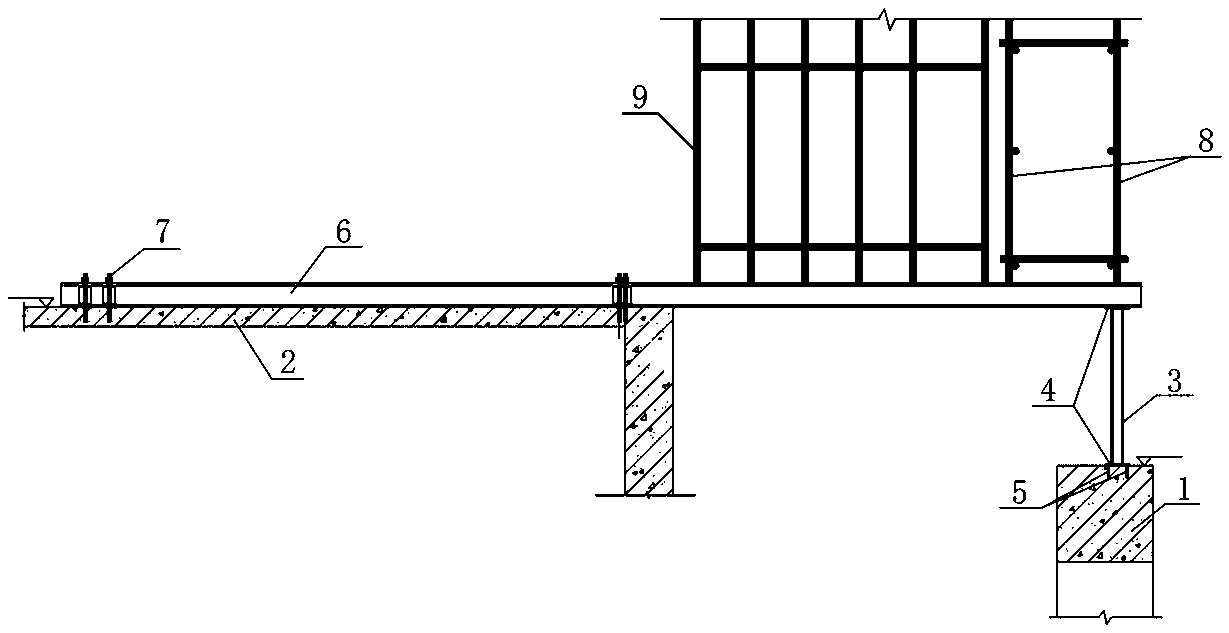 Large-span suspended member construction system and construction method thereof