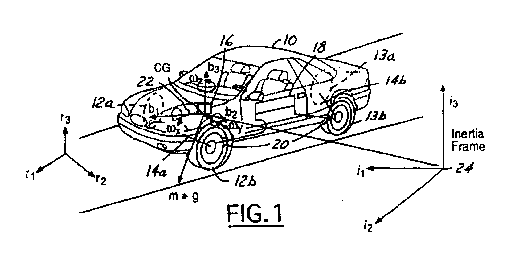 Wheel lift identification for an automotive vehicle using passive and active detection