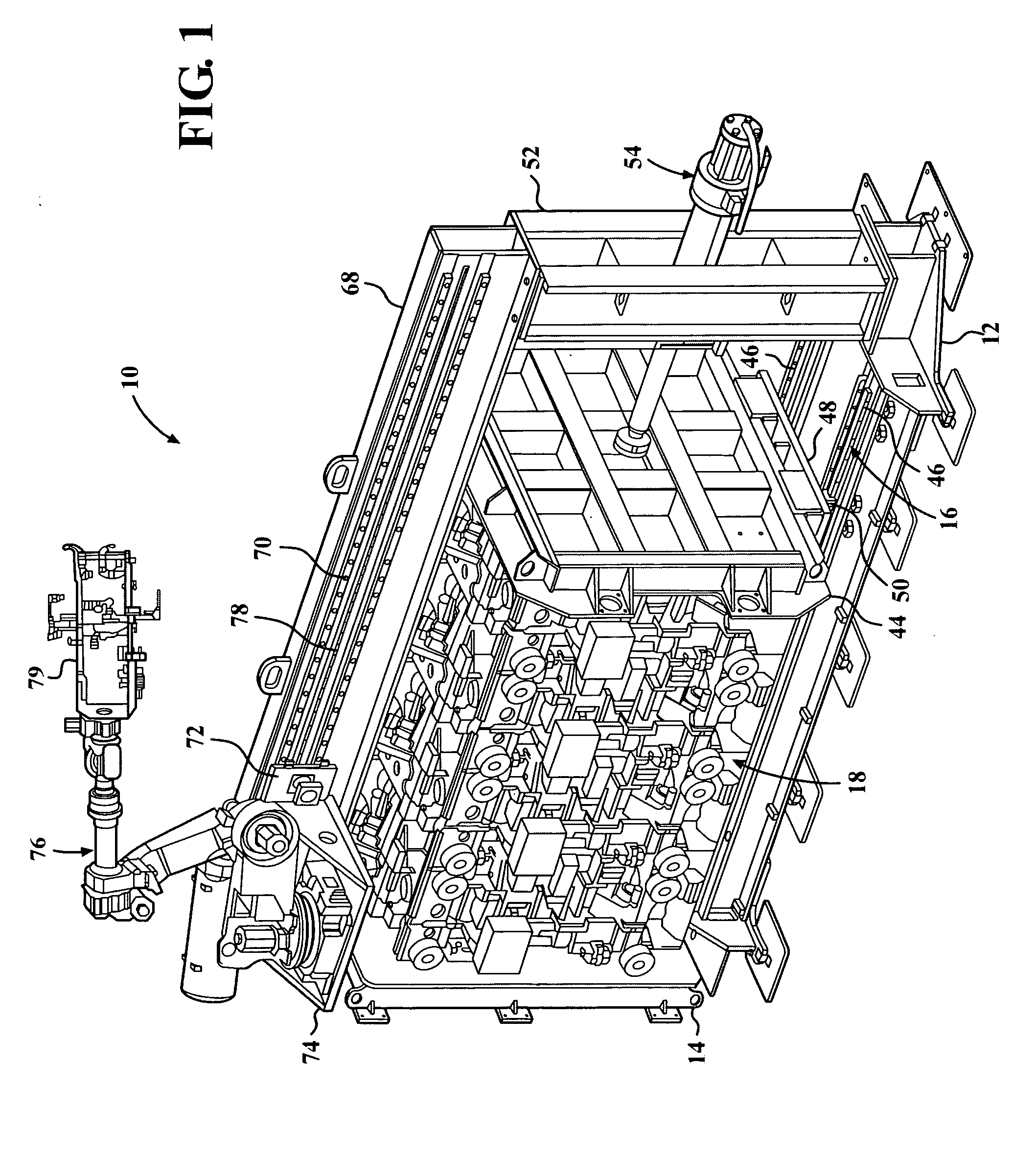 Horizontally stacked hemming press