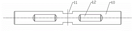 Long shaft of split-type cross shaft