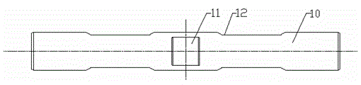 Long shaft of split-type cross shaft