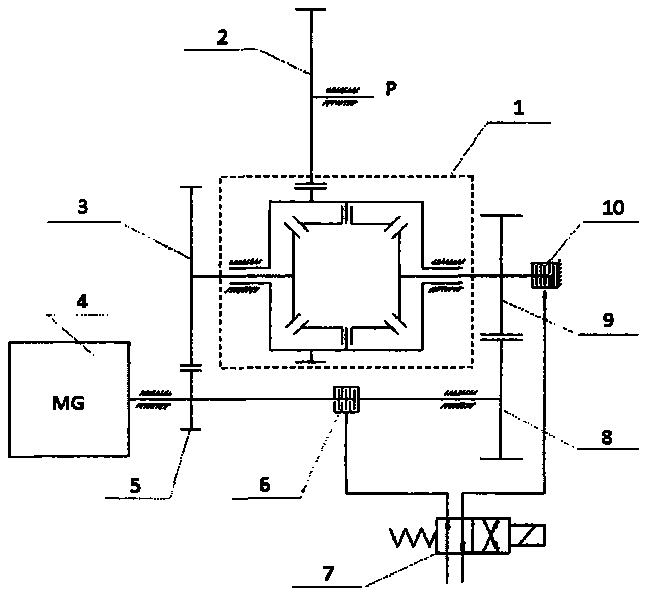 Single-motor power-split coupled transmission system