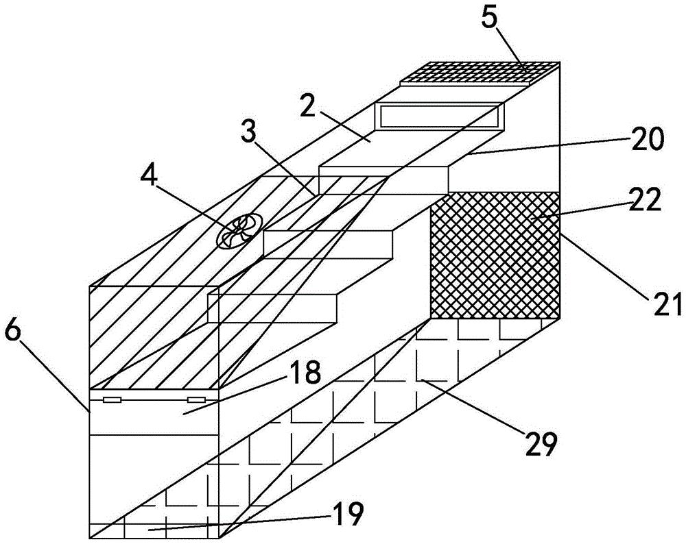 Drop aeration and anaerobic treatment integrated sewage treatment device