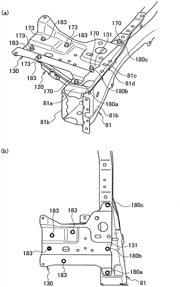 Attachment structure for vehicle device