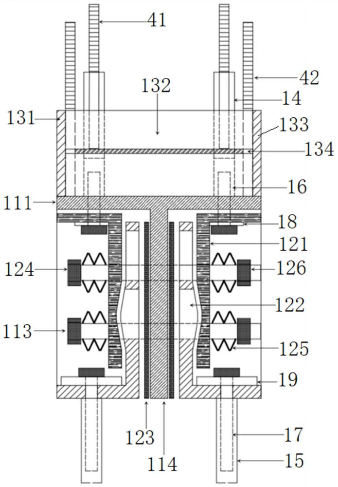 Energy consumption connecting device for assembled shear wall