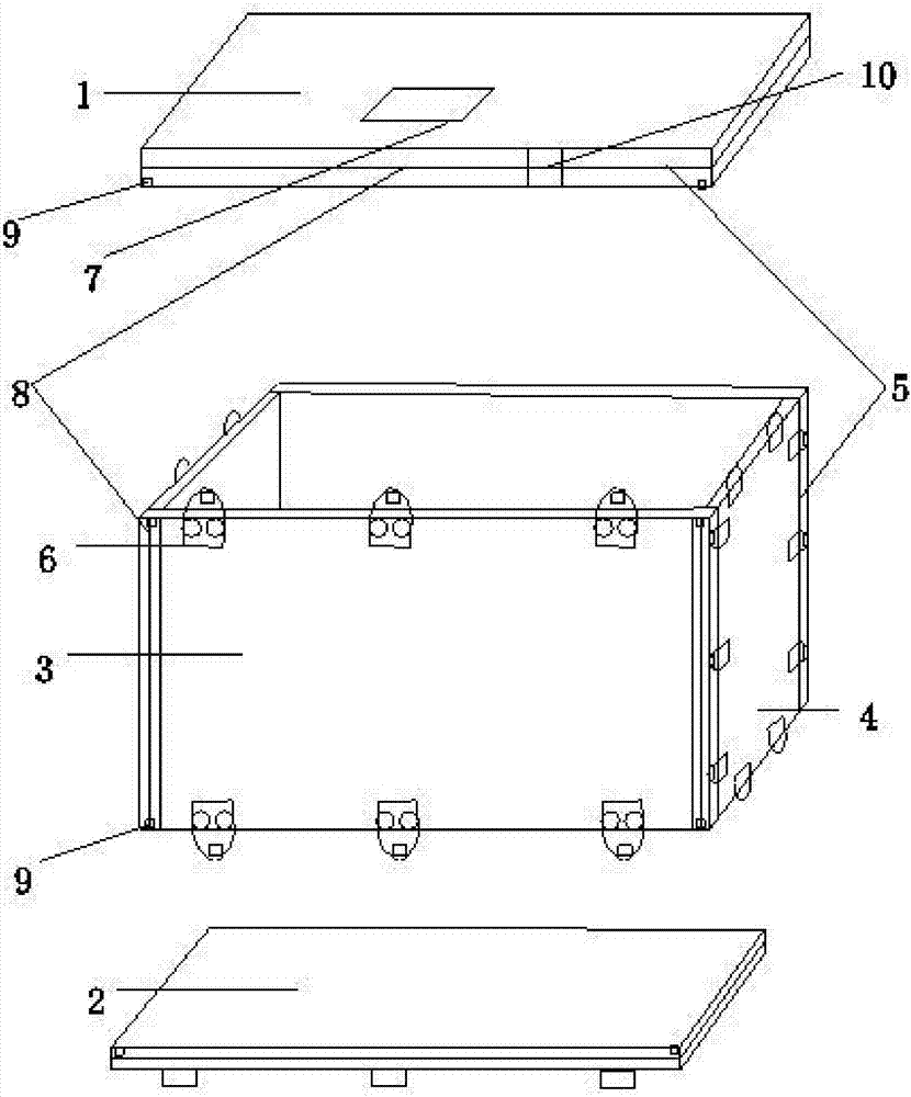 Self-protection plywood box and plywood box protection system