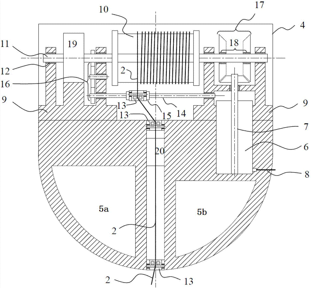 Sinker and floater type wave power generation device
