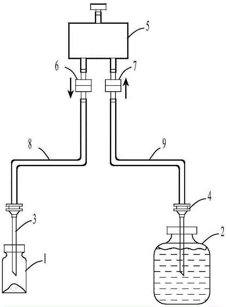 Powder injection bottle integrated type dispensing assembly and dispensing method