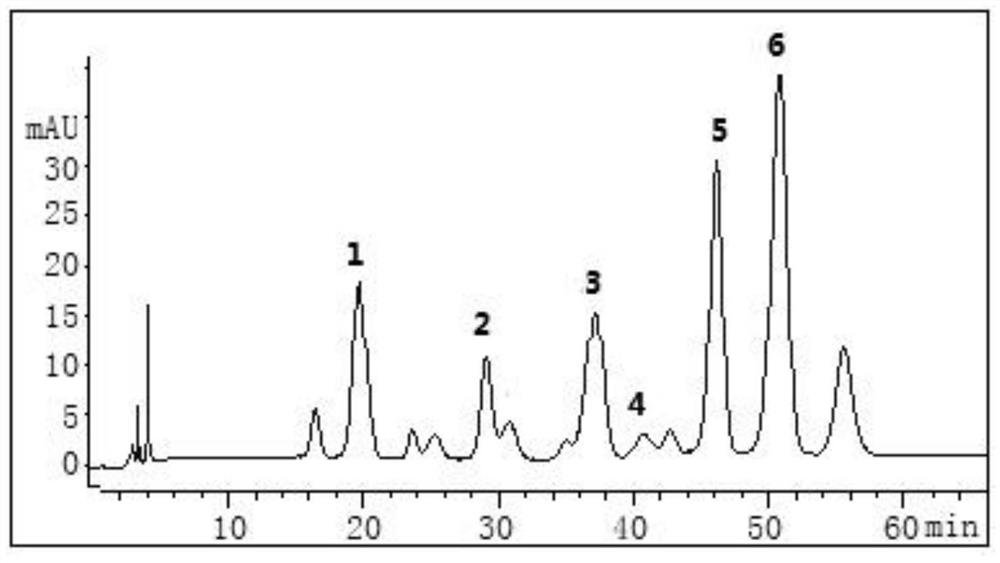 High performance liquid chromatography detection method for anthocyanin in blueberries