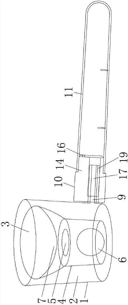 Disposable midstream urine sample collecting device