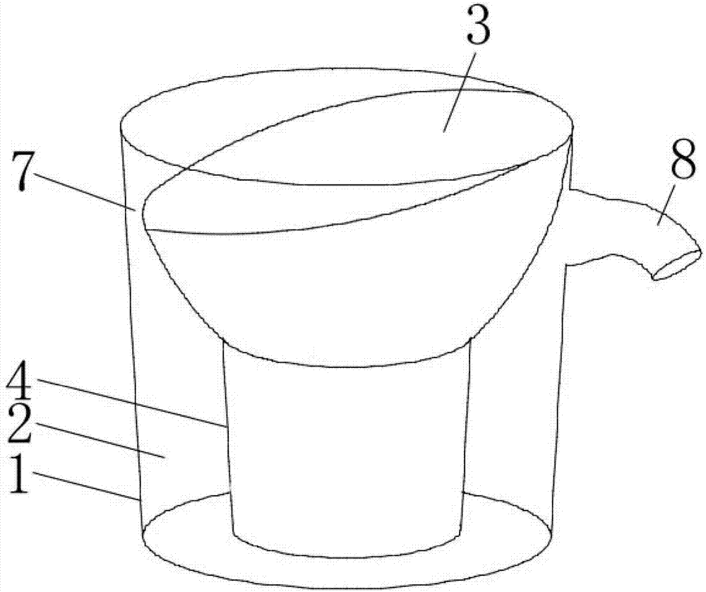 Disposable midstream urine sample collecting device