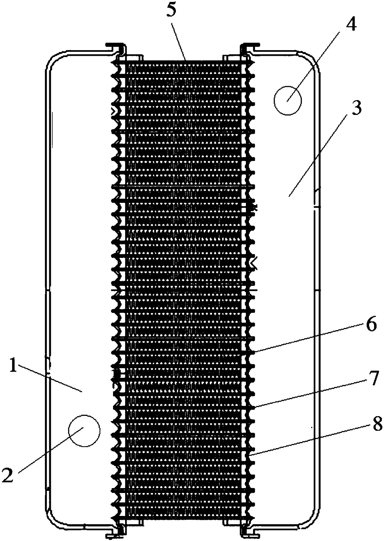 Efficient integrated-type automobile radiator assembly structure