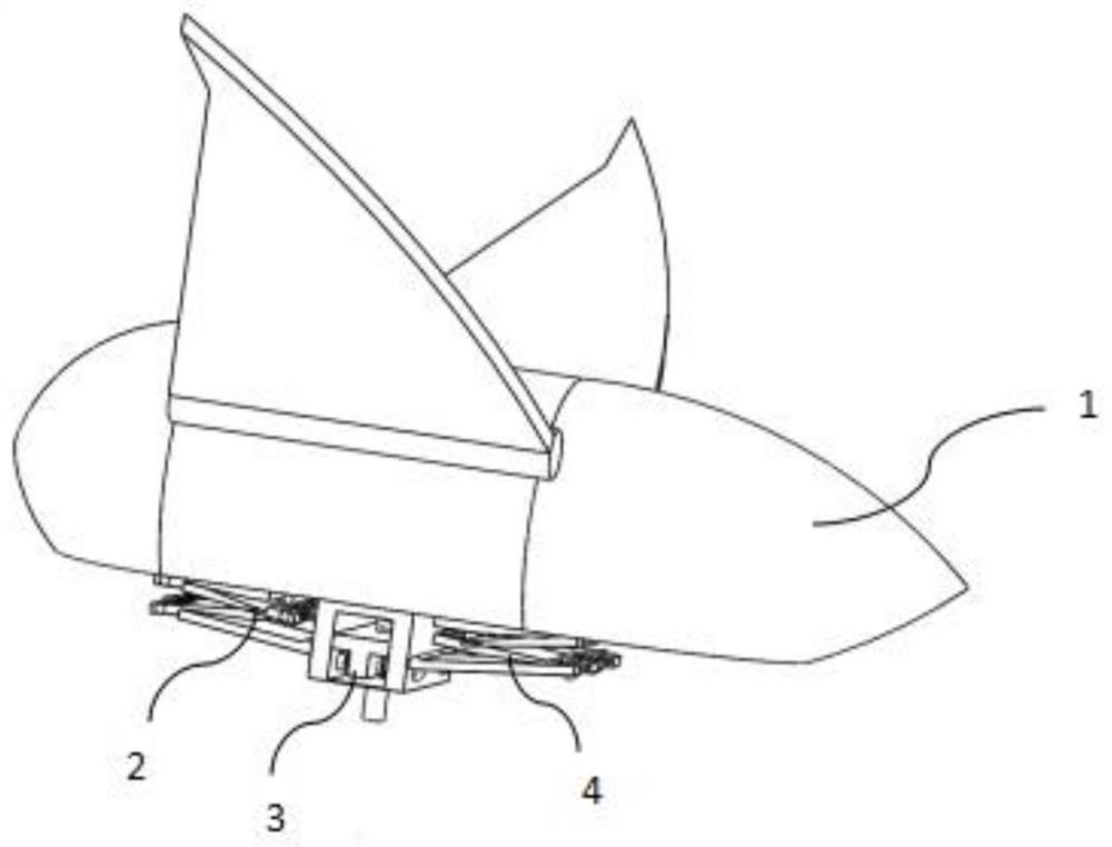 A kind of landing device for miniature flapping-wing aircraft