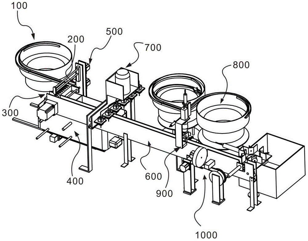 System for correcting, pushing, rinsing, progressively forwarding, conveying, filling, cover transporting, cover screwing and labeling and coding of filling bottles