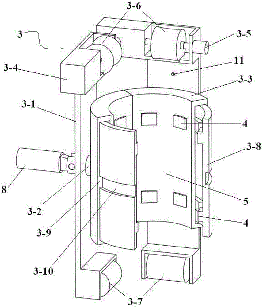 Device for detecting steel tie rod or inhaul cable and application