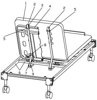 Mattress lifting device capable of preventing extrusion during back lifting