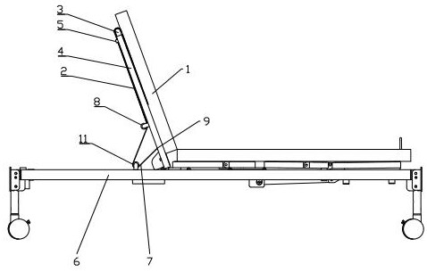 Mattress lifting device capable of preventing extrusion during back lifting