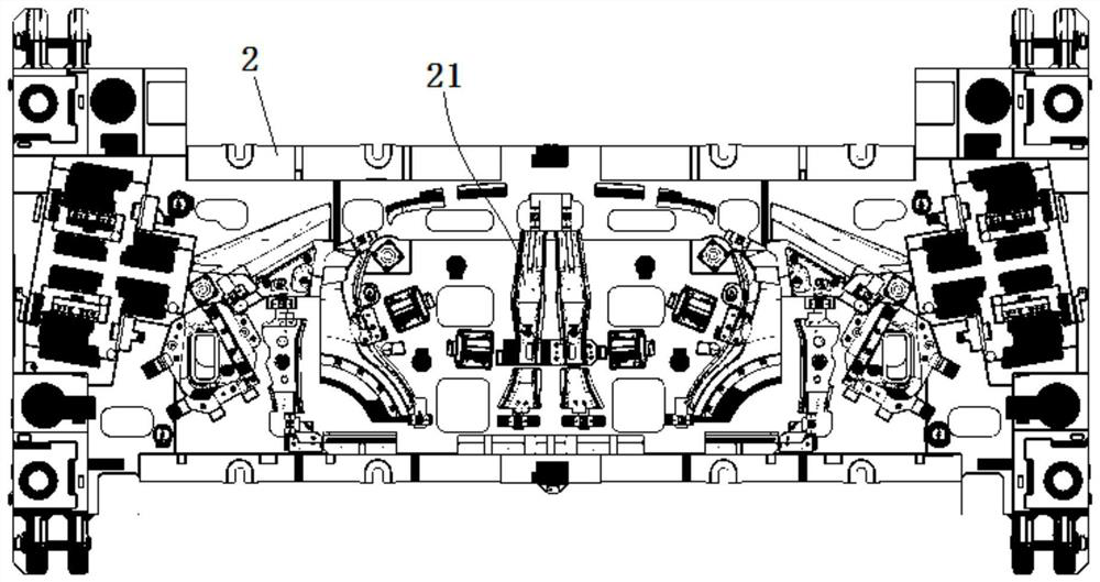 Forming die assembly for side panel and automobile production line