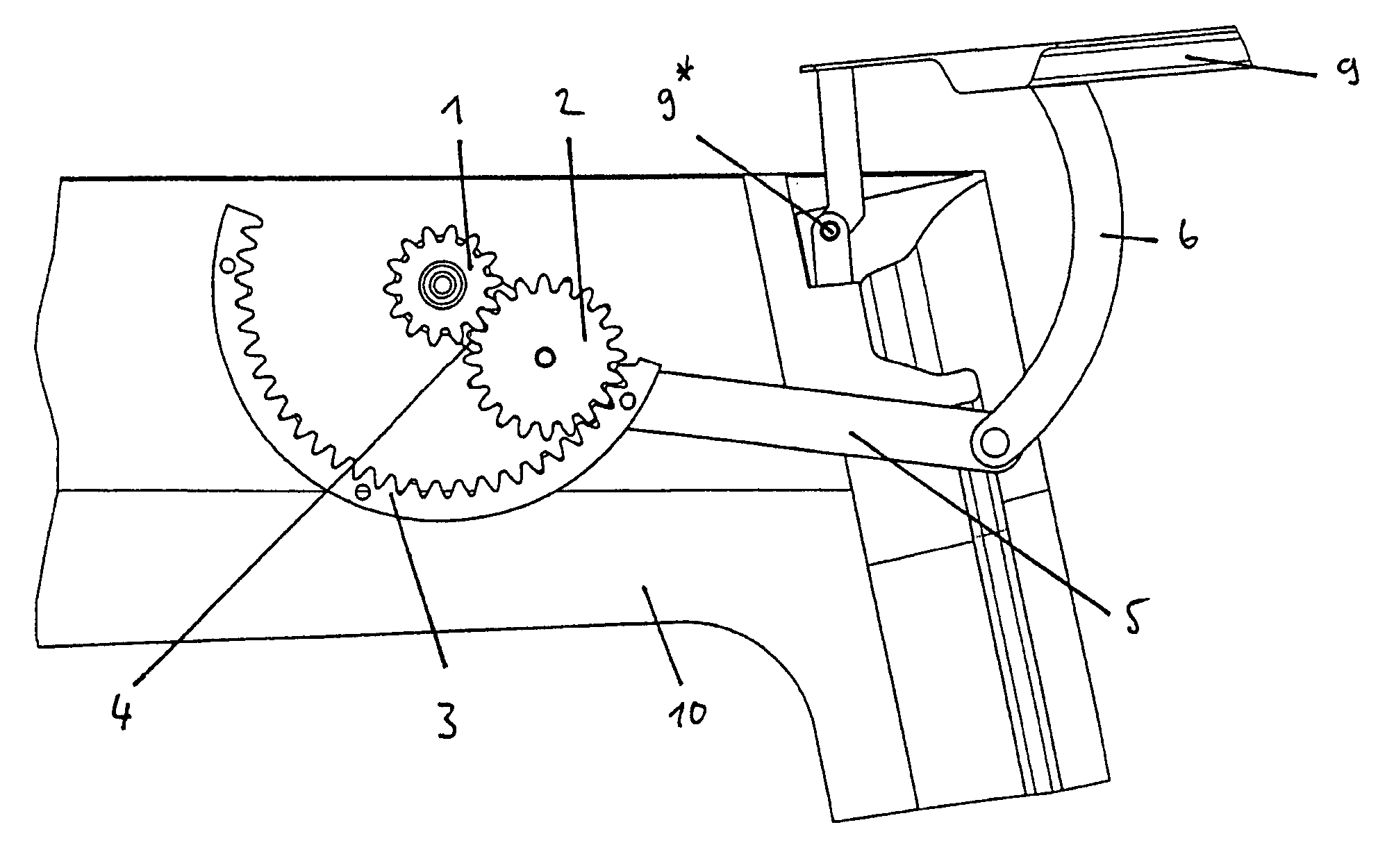 Servo drive for activating a tailgate of a motor vehicle