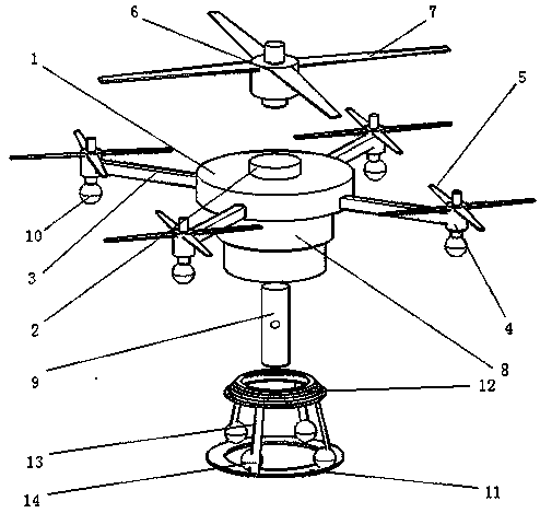 Unmanned aerial vehicle laser ranging device for monitoring construction storey height and applied to construction site and ranging method