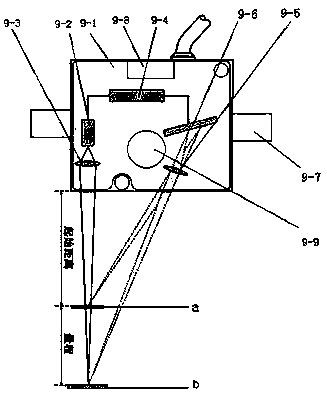 Unmanned aerial vehicle laser ranging device for monitoring construction storey height and applied to construction site and ranging method