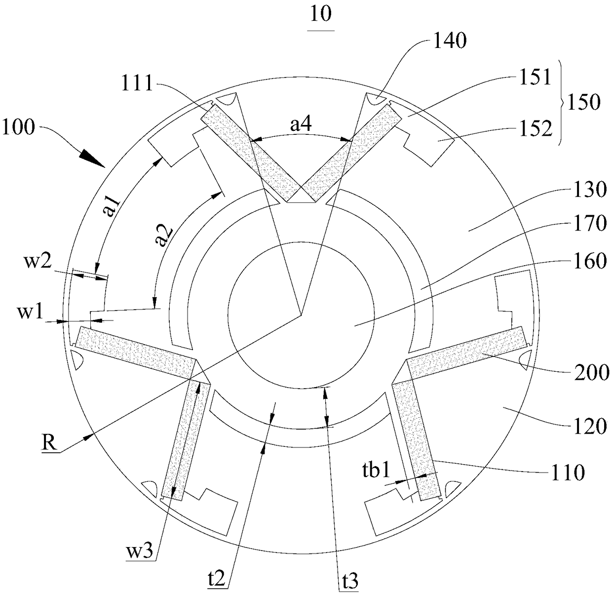 Rotor assembly and consequent pole motor
