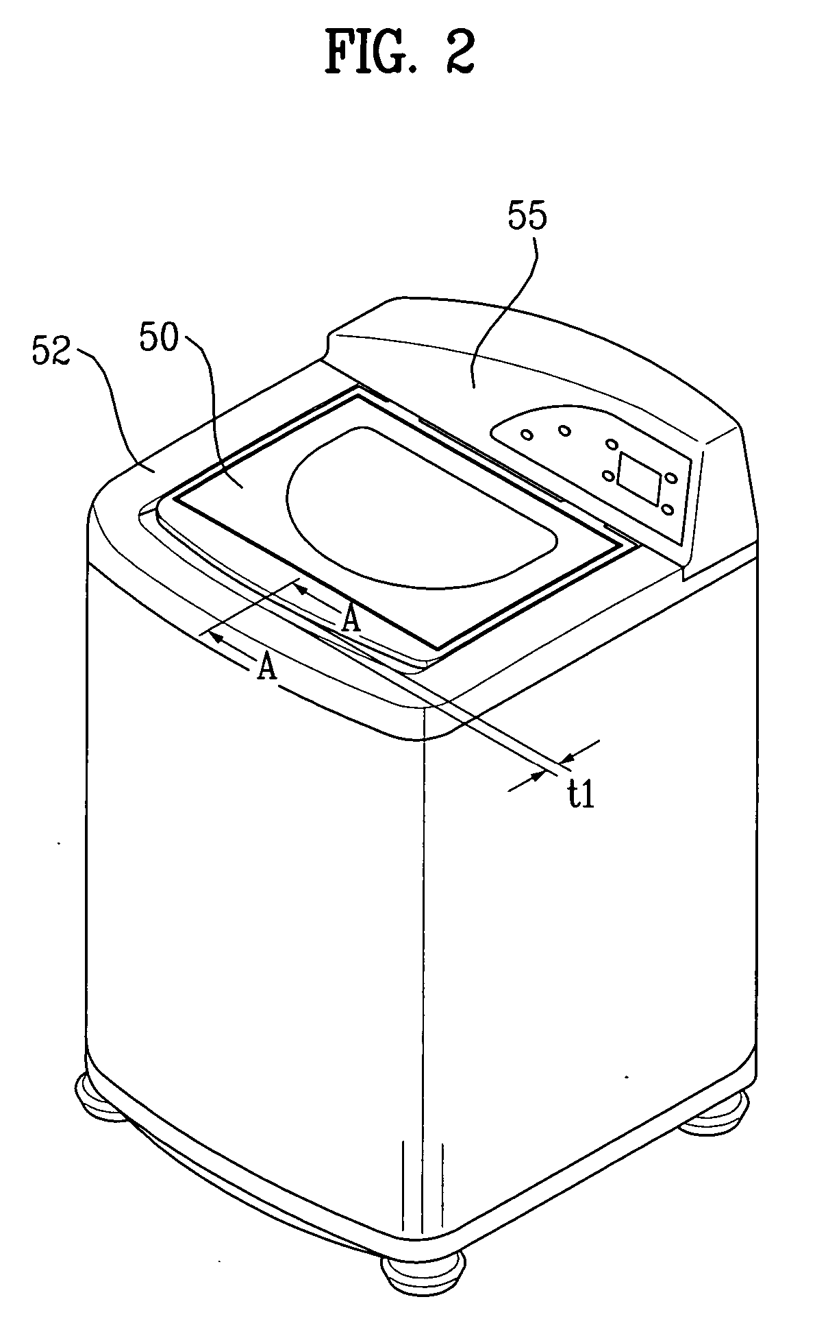 Door assembly for washing machine
