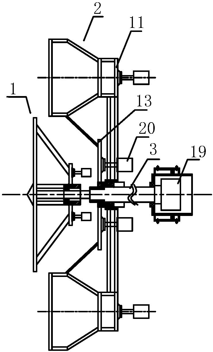 A two-stage telescopic roadheader combined cutter head with adjustable opening ratio