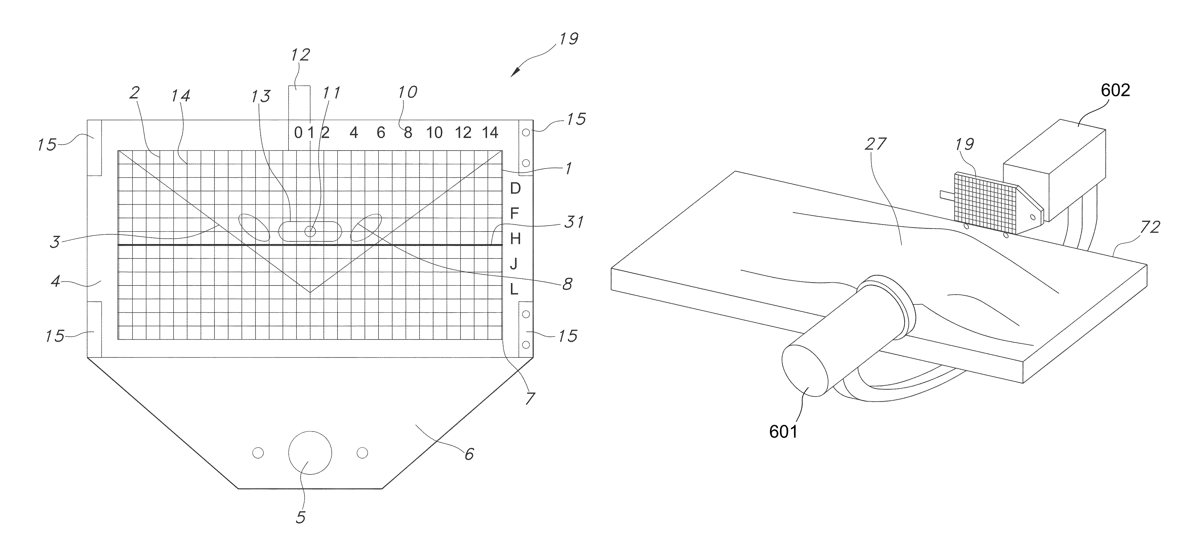 Grid patterned alignment plate for imaging apparatus and method of providing implant placement