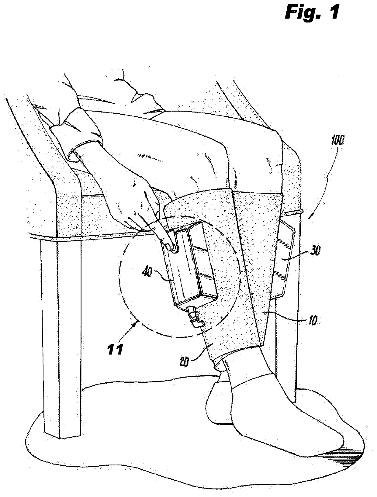 Portable system for the prophylaxis of deep vein thrombosis