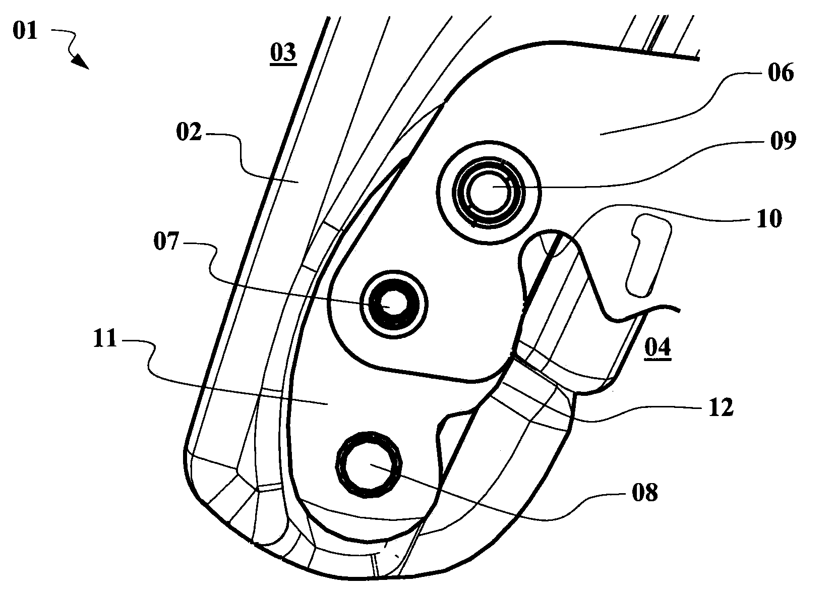 Center Armrest Supporting Structure