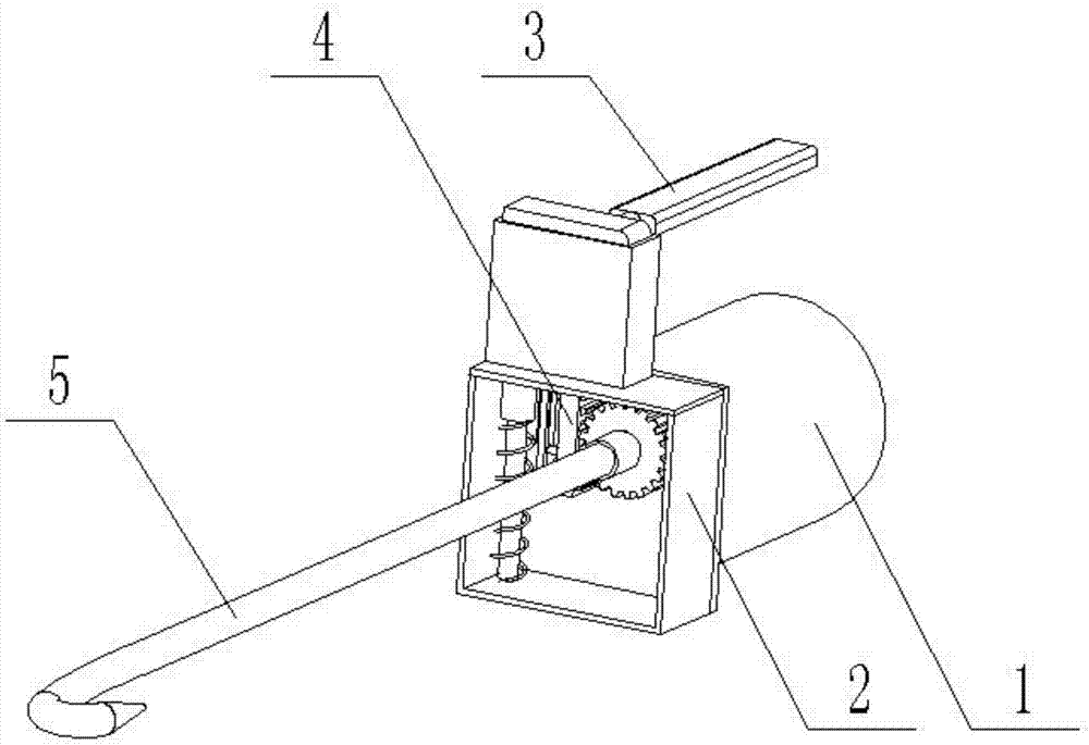 Hand-held self-rotated reinforcing steel bar hook