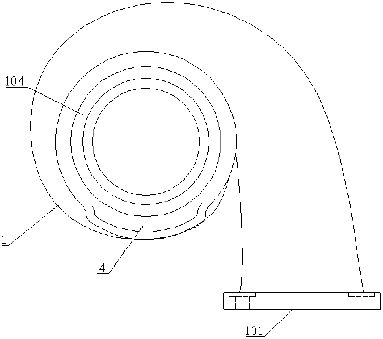 A turbocharger with axially variable section