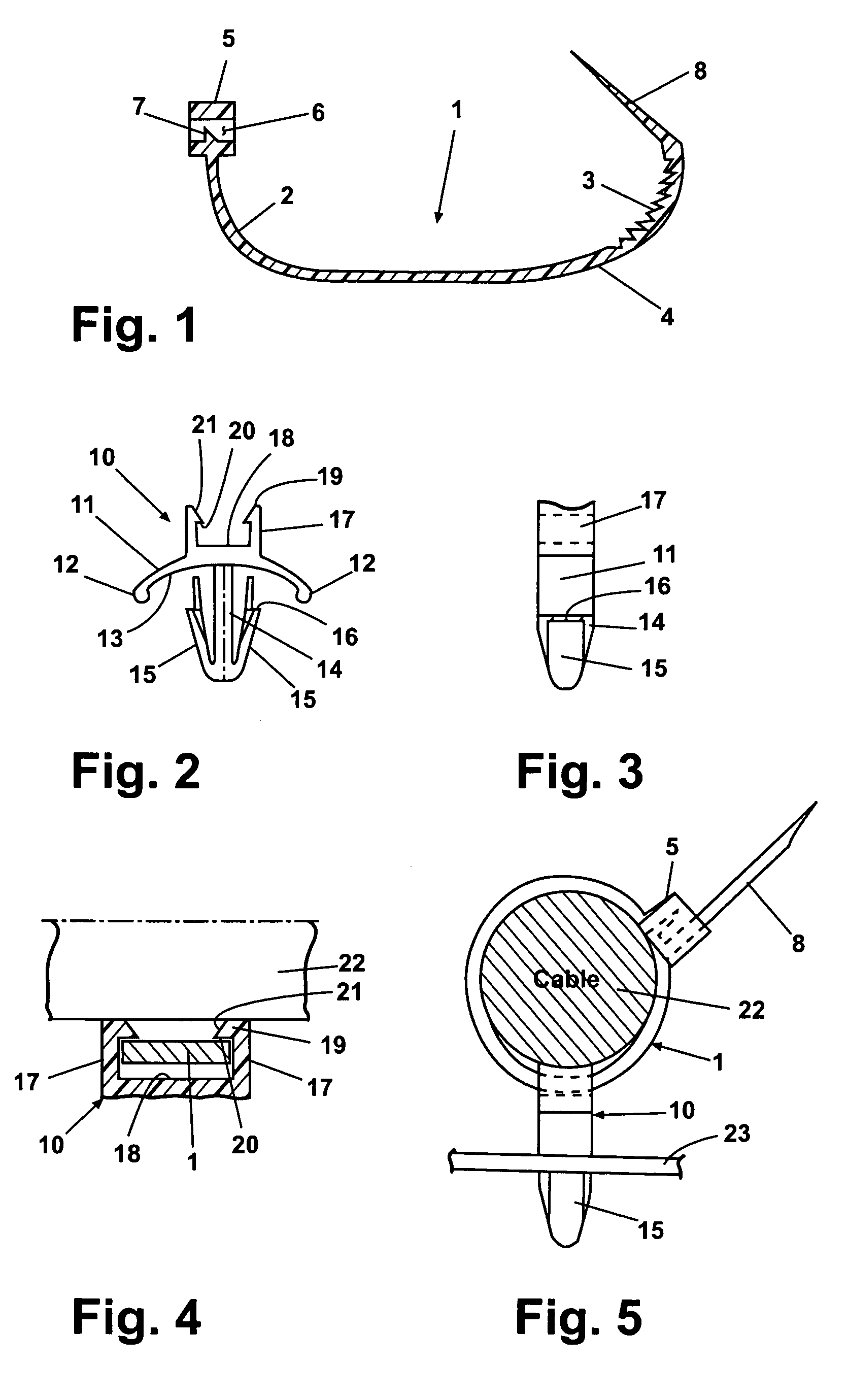 Suspension for elongated objects, in particular cables