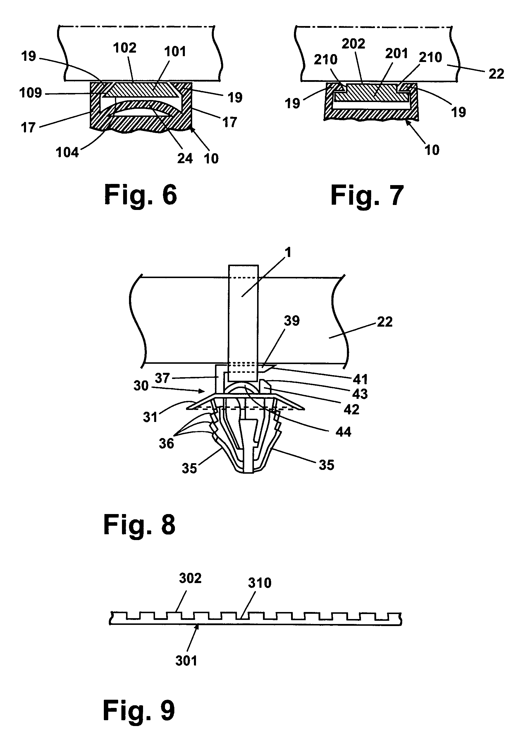 Suspension for elongated objects, in particular cables