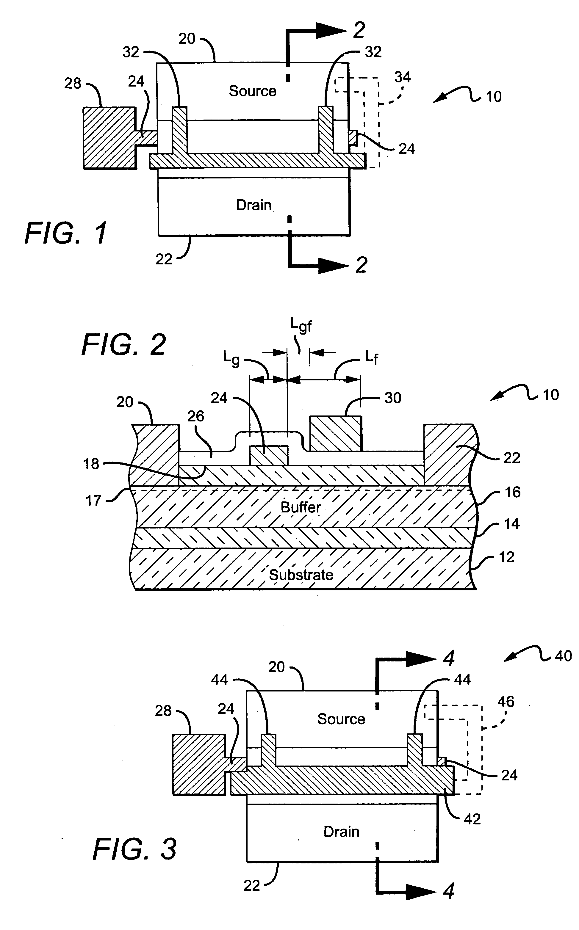 Wide bandgap HEMTs with source connected field plates